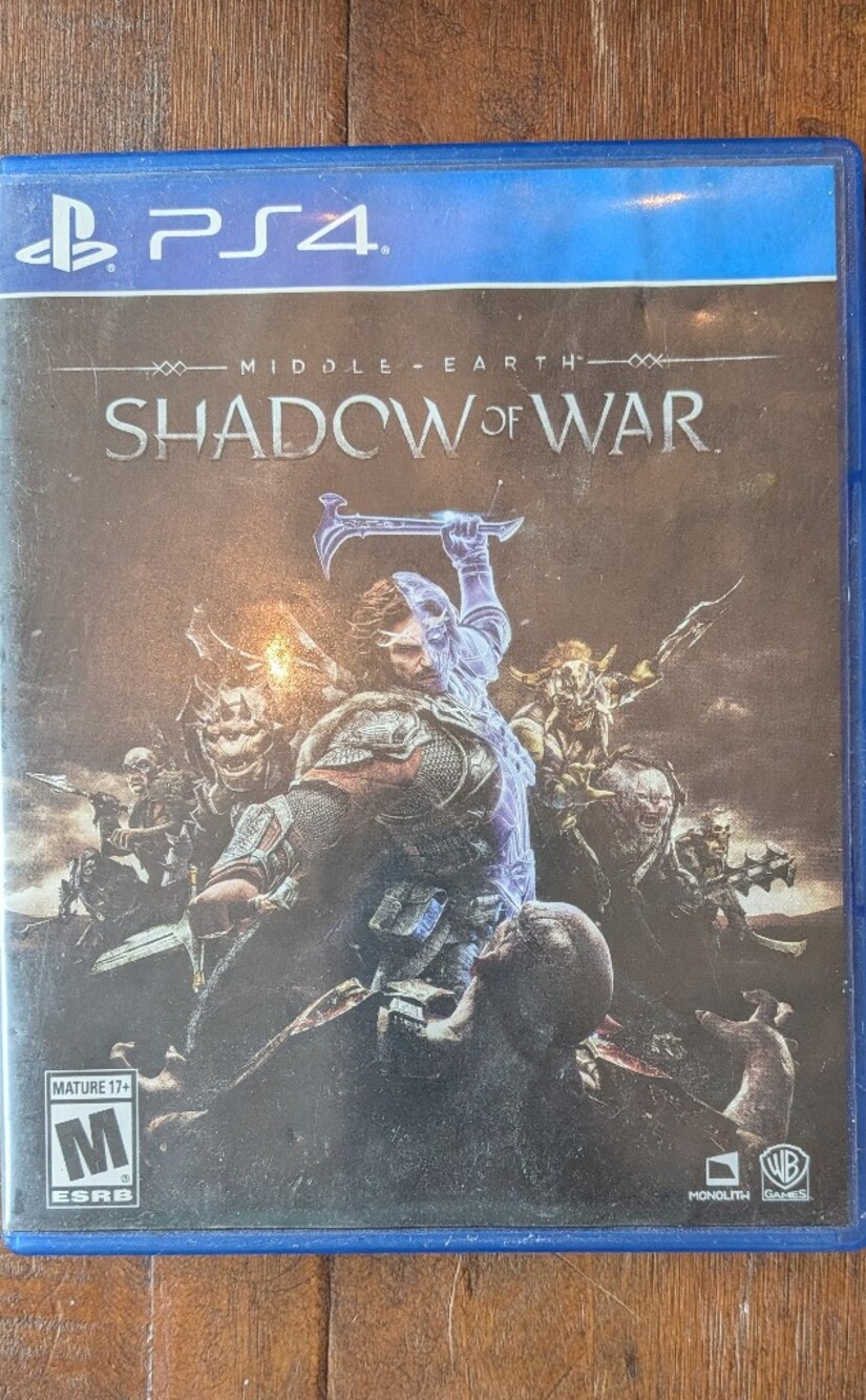 Middle-earth Shadow of War PS4 Game Complete Case & Disc